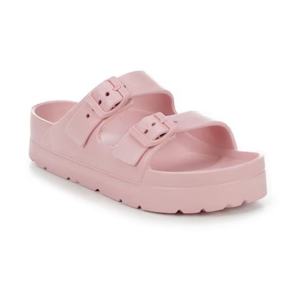 $15! Birkenstock-Inspired Platform Arch Support Slides in Blush Pink - Picture 1 of 4